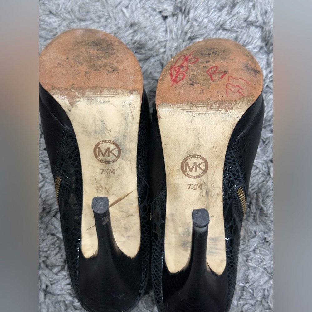 MICHAEL KORS York Python-embossed Black Ankle Boot - image 9